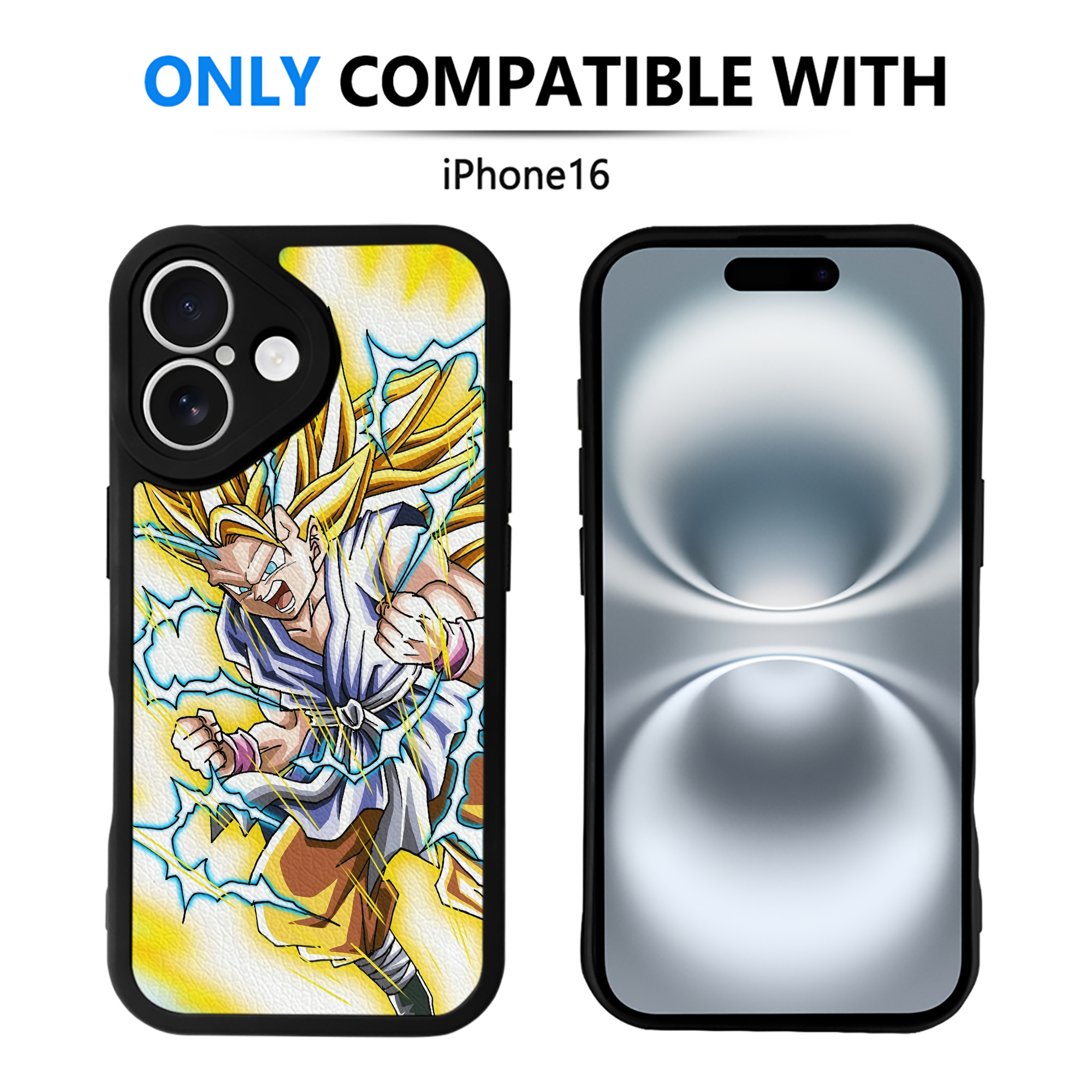 （画像用） ドラゴンボール DRAGON BALL 【iPhone 16シリーズ対応】シリコンスマホケース（レザー調） 材質：シリコン